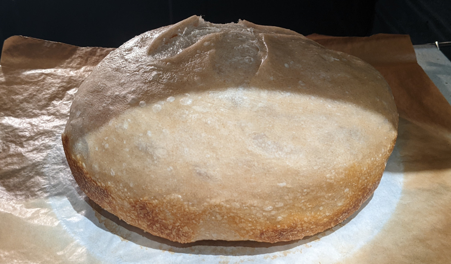 Dough after steam phase